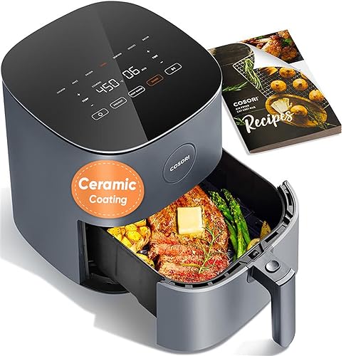 COSORI Air Fryer 5 QT (4.7 Litre) Black, 1500W Fast Cooking 9 Preset Menu, 30…