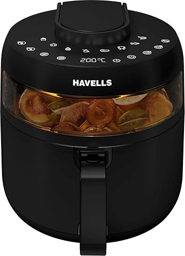 Havells Prolife Crystal Digital Air Fryer 5.5L, 1500W\|D 8 Pre-sets\| Aerocrisp…