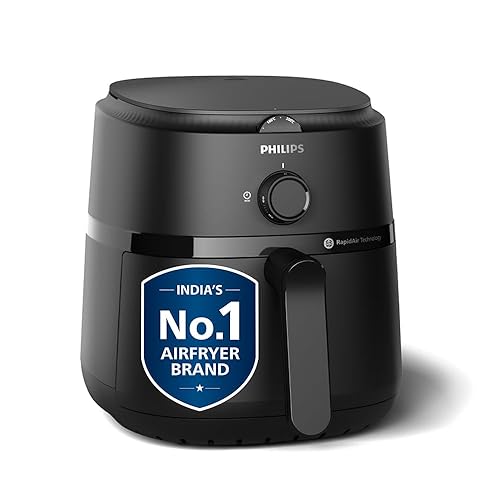 PHILIPS Air Fryer NA120/00, uses up to 90% less fat, 1500W, 4.2 Liter, with Rapid…