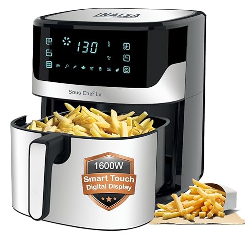 INALSA Air Fryer for Home 6.5L Capacity-1600 W with Digital Control and 8 Preset…
