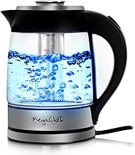 Megachef Electric Stainless Steel Light Up Wired Tea Kettle, 1.8L, Model 2