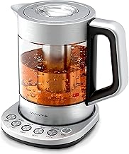 Electric Glass Kettle and Tea Maker with Removable Infuser and Temperature…