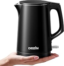 Dezin Electric Kettle, 0.8L Portable Travel Kettle with Double Wall Construction,…