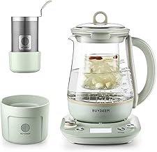 BUYDEEM Health Pot K2763 Lite Electric Glass Tea and Coffee Kettle, Water Kettle…