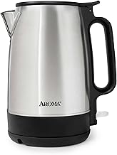 AROMA ® 1.7 Liter Electric Kettle with Quick Boil and Auto Shut-off in Stainless…