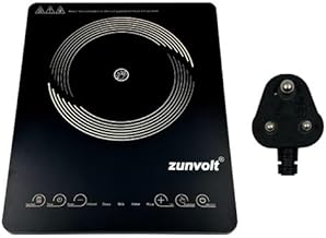 ZunVolt 2000W Crystal Touch Control Induction Cooktop - Black