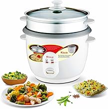 Rico Automatic Electric Rice Cooker 1.8 litres Single Pot with Vegetable Steamer…