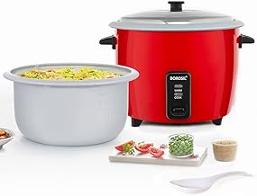 Borosil 1.8L Pronto Dual Electric Rice Cooker | Keep Warm Feature with Indicator…