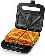 Ovente Electric Sandwich Maker 750 Watts Fast Heating with Non-Stick Coated…