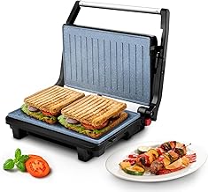 Wipro Elato BS206 1000 Watt Ceramic Grill Sandwich Maker, Scratch Resistant, 180°…