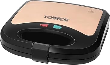Tower Windsor Rose Gold Edition Grill Sandwich Maker | 800W Fast Heating | Dual…